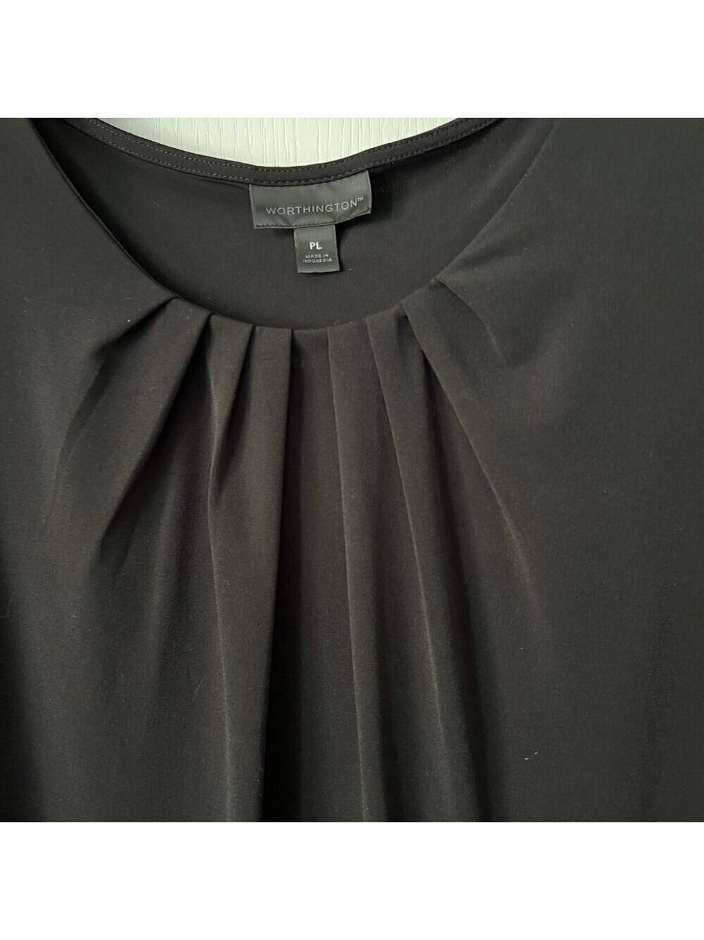 Worthington Black Top Women's Plus Large Polyester Blend - Picture 9 of 9